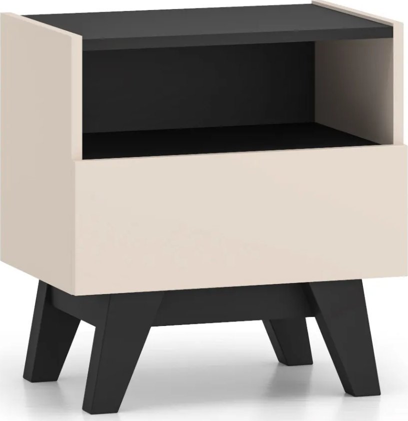 Szafka nocna FRESHION 06 kaszmirowa/czarna ML MEBLE