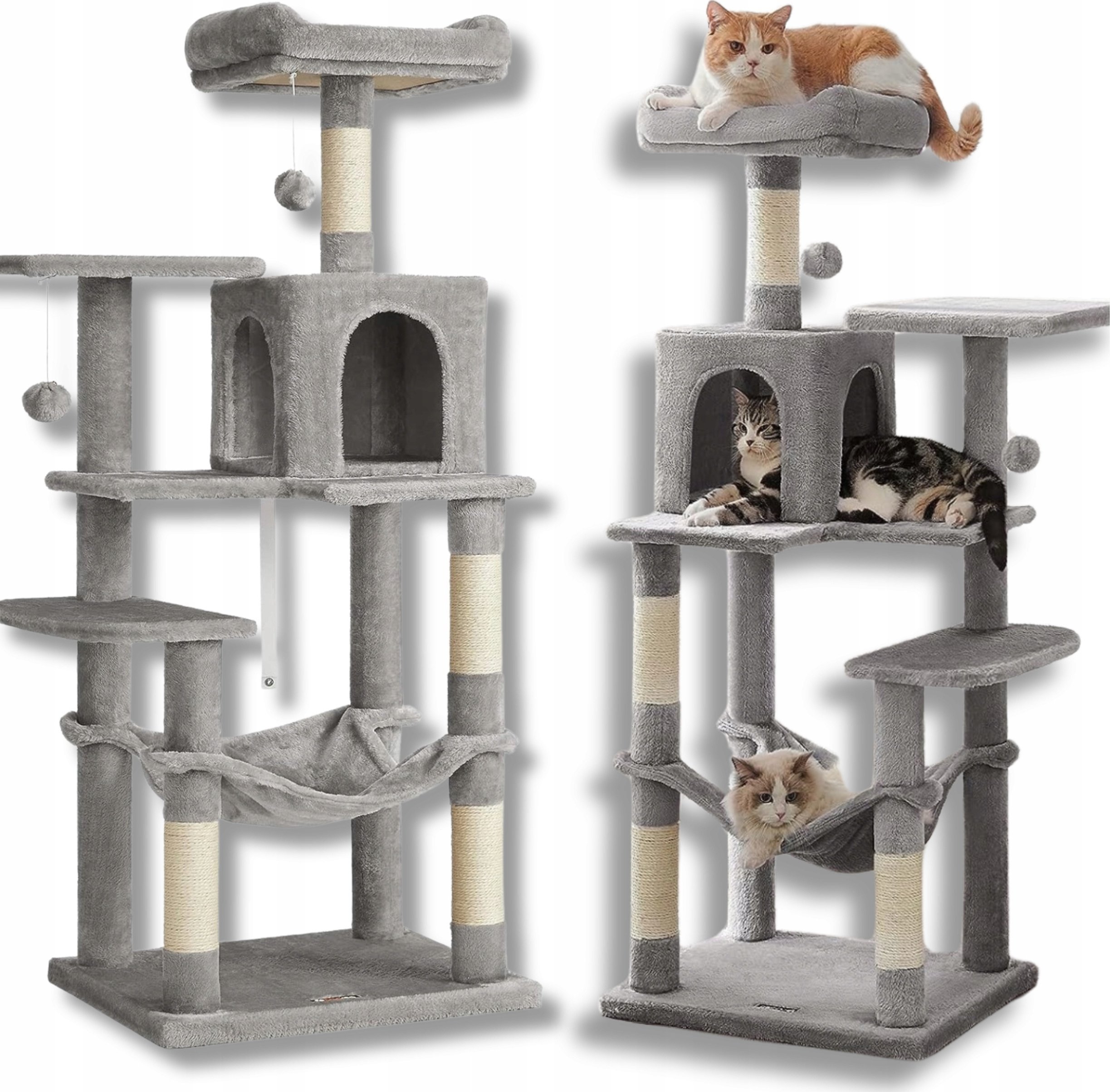 DRAPAK DLA KOTA DUŻY XL 6 POZIOMÓW WYSOKI LEGOWISKO SŁUPEK DOMEK 143cm