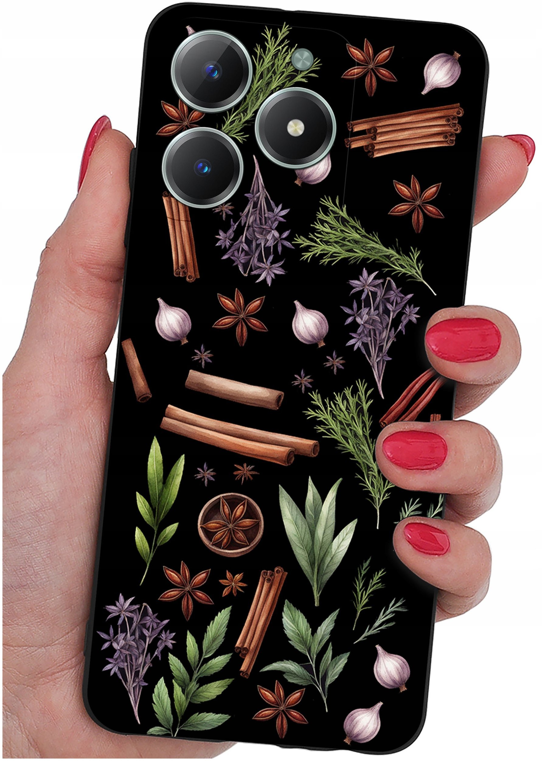 Etui do Realme C61 | C63 WZORY |SILIKONOWE MATT CASE + SZKŁO 9H