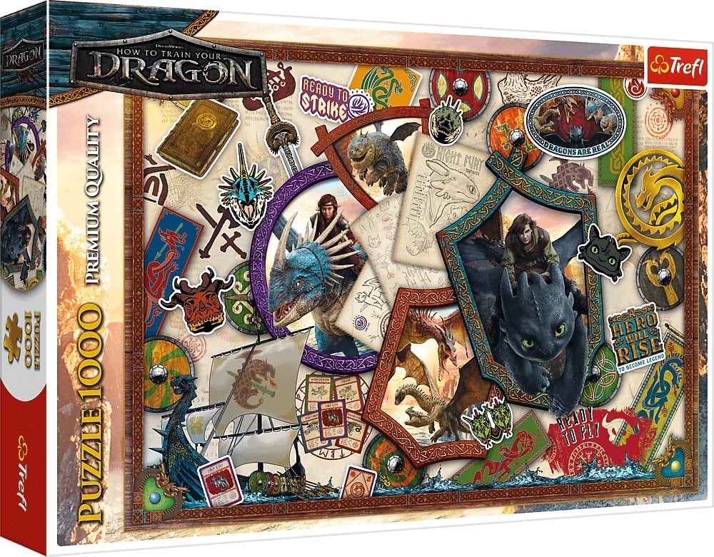 Trefl Puzzle Jak wytresować Smoka, Bohaterowie 1000 elementów (10959)