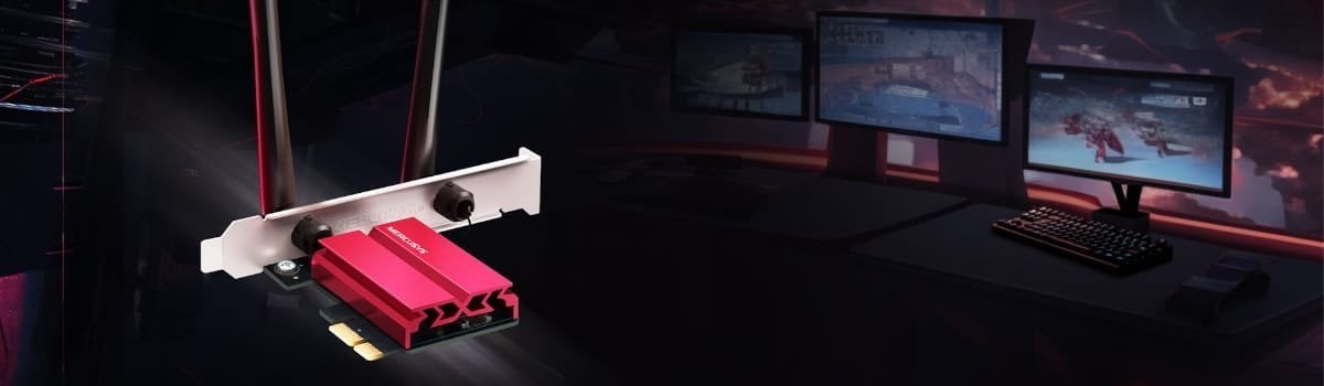 Karta sieciowa Mercusys MERCUSYS MA86XE WiFi6E PCIe adapter (AXE5400,2,4GHz/5GHz/6GHz,Bluetooth5.3)