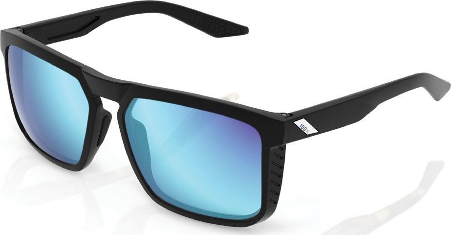 100% Okulary 100% RENSHAW Matte Black - HiPER Blue Multilayer Mirror Lens (Szkła Niebieskie Lustrzane Wielowarstwowe, LT 15%) (NEW)