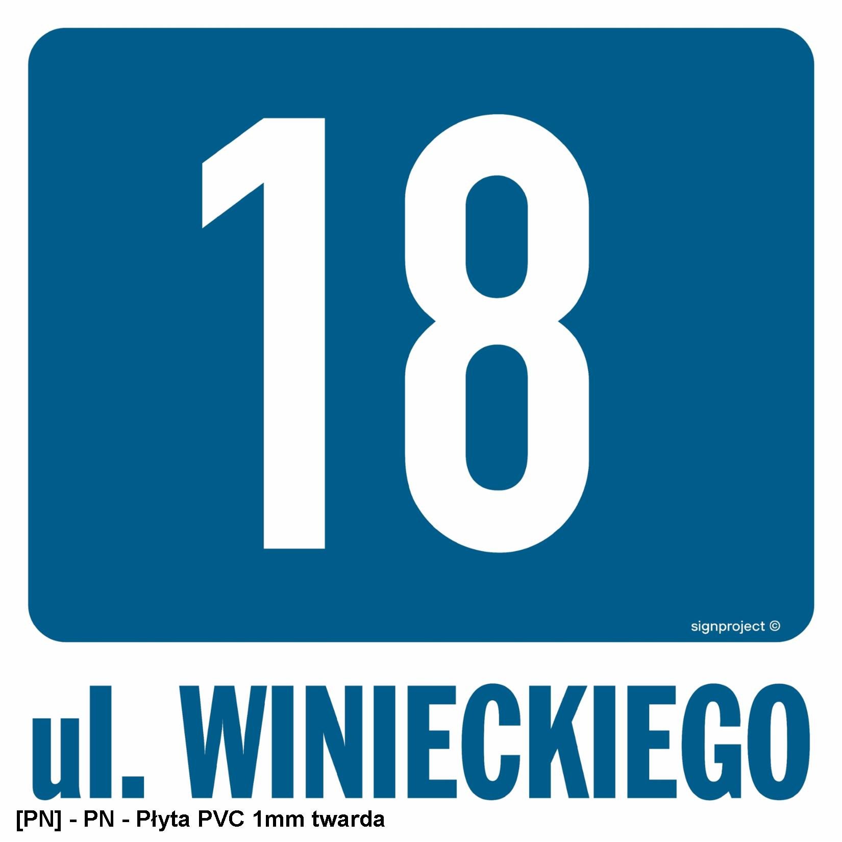 NC112 - Znak na zamówienie, Ulica... Nr... 300x300