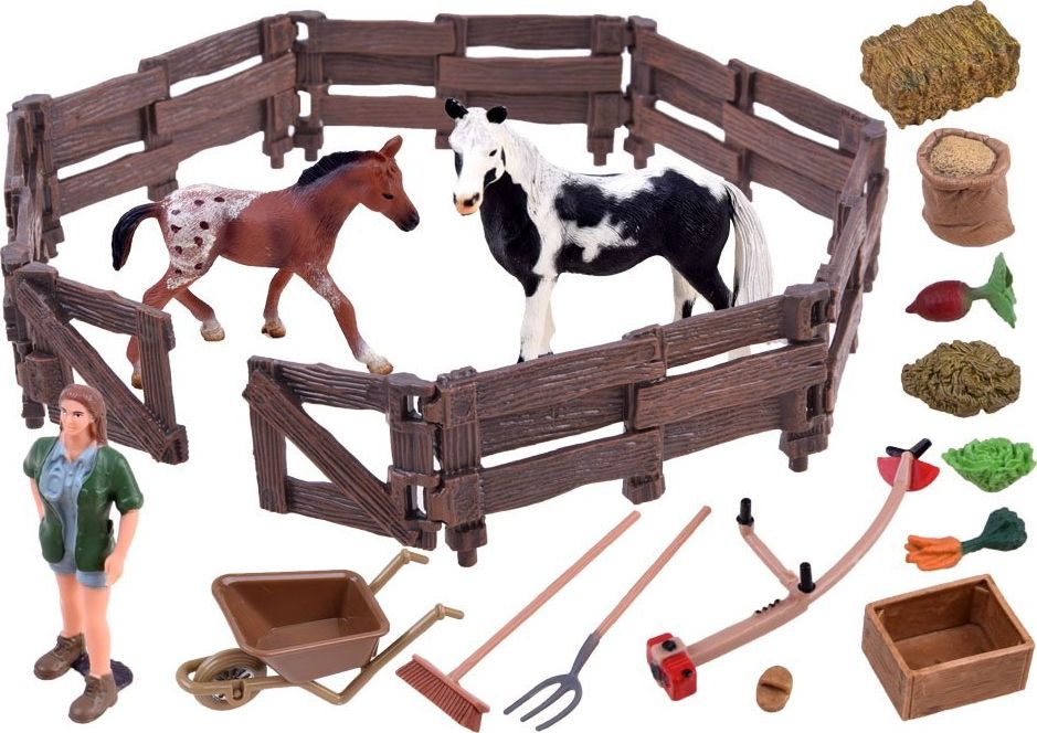 Figurka Jokomisiada Zestaw zwierząt - Konie, zagroda, farma (ZA2991 C)