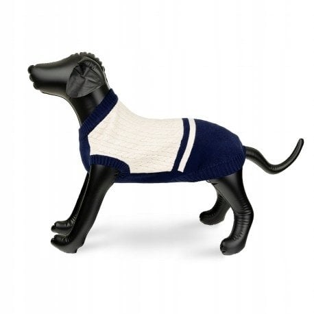 Barry King Sweter dla psa beżowo-granatowy, rozmiar M, 40