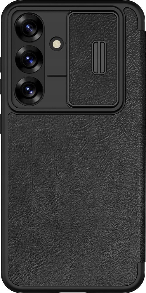 Nillkin Etui Qin Pro na Samsung Galaxy S25+ z klapką i osłoną aparatu - czarne