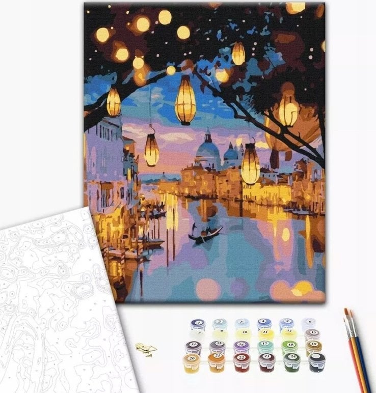 Norimpex Malowanie po numerach BRUSHME, 40x50 cm, wieczorny blask Wenecji, 1 szt.