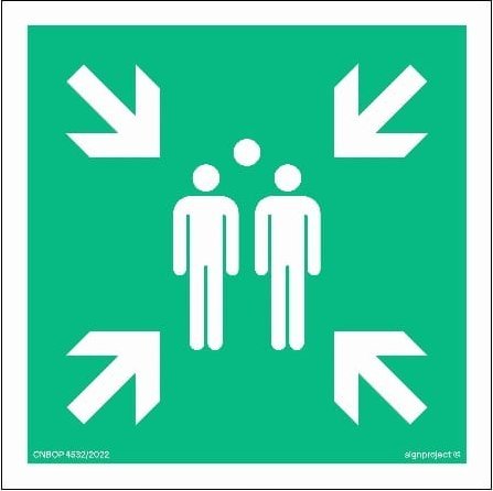 Mój dom Miejsce Zbiórki Do Ewakuacji 15X15 Płyta 1Mm Foto. Libres Polska Sp Sgp-Ae007_150X150_Ps 5903816007636