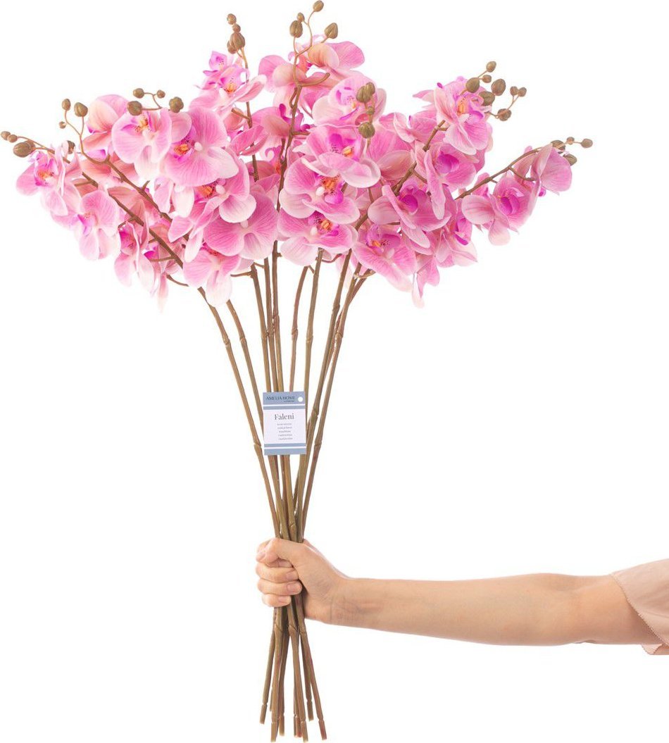 AmeliaHome Sztuczny kwiat Faleni różowy AmeliaHome