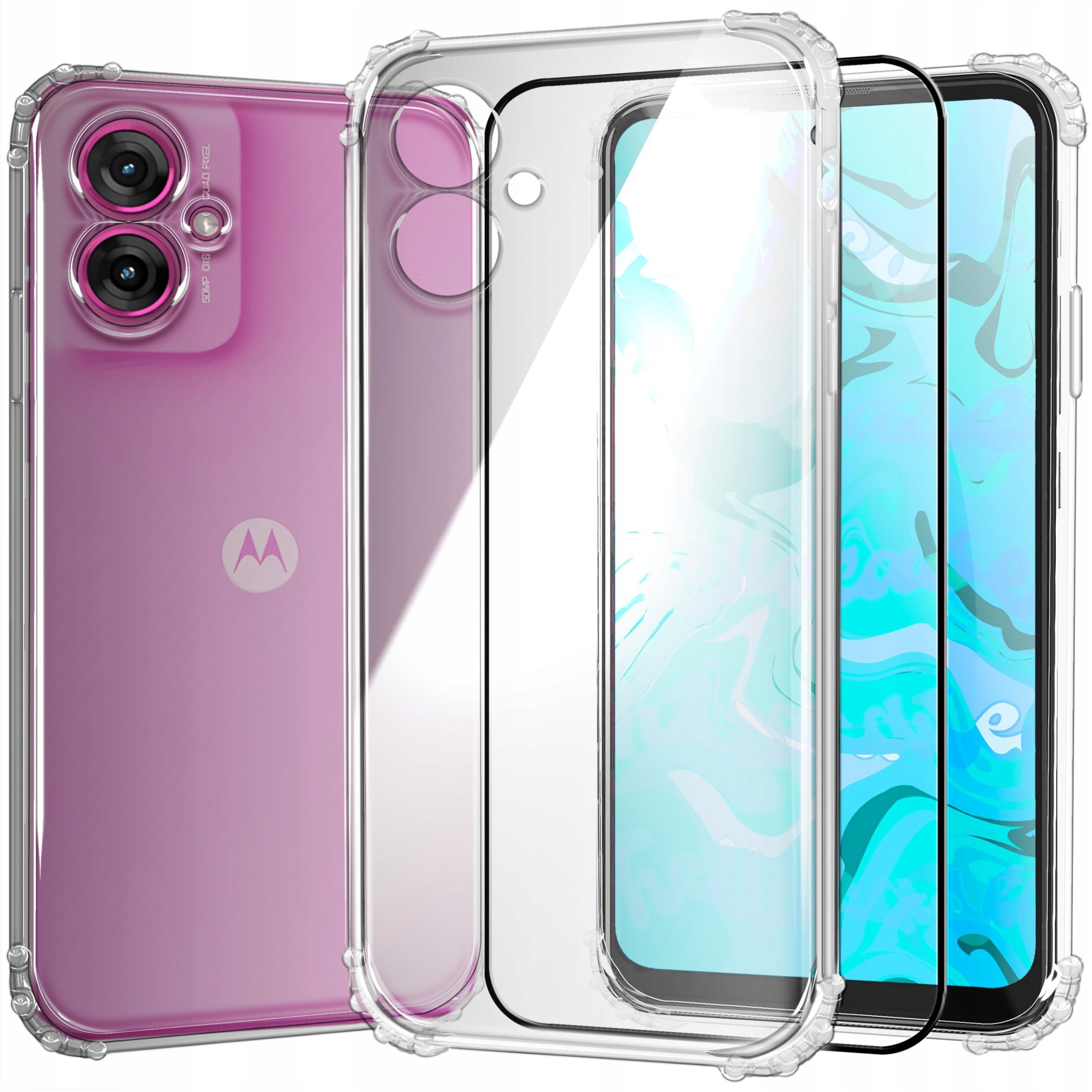 ETUI PANCERNE DO MOTOROLA MOTO G55 5G | CASE SILIKON ANTI SHOCK SZKŁO
