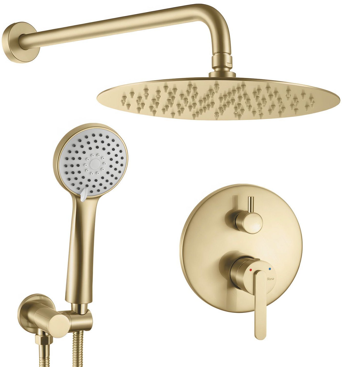 Zestaw natryskowy podtynkowy Rea Ontario Złoty Szczotkowany + BOX