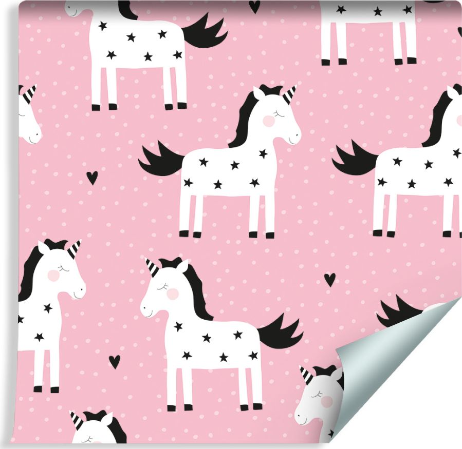 Muralo Tapeta Dla Dzieci - Jednorożce w Gwiazdki