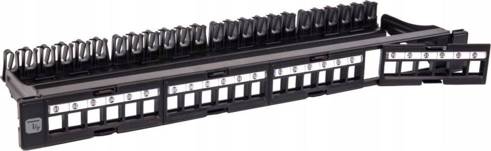 Techly Techly 368567 Patch panel na 24 moduły Keystone, 1U, Rack 19"