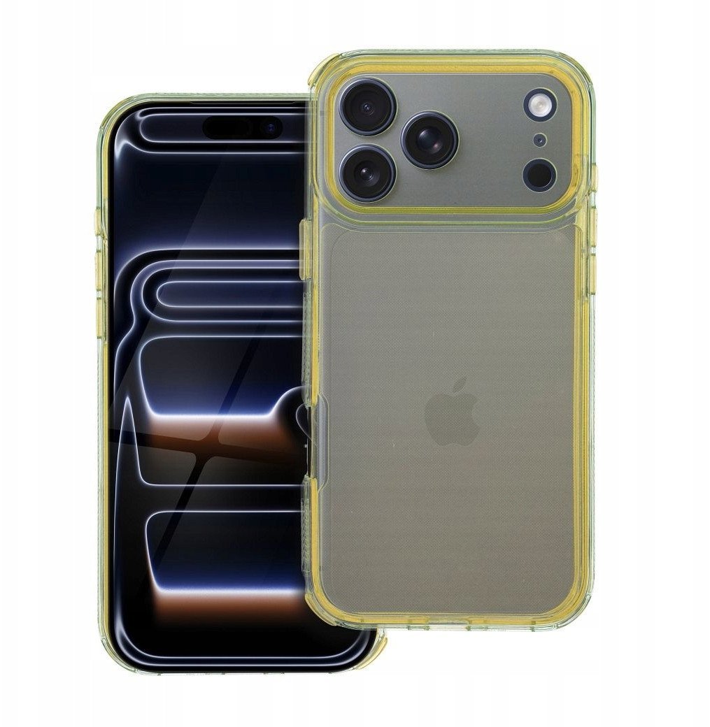 Futerał MATRIX CLEAR do IPHONE 17 Pro Max żółty