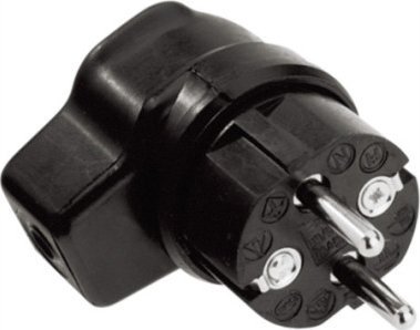 Bachmann Solidna gumowa wtyczka kątowa BACHMANN, czarna z uziemieniem