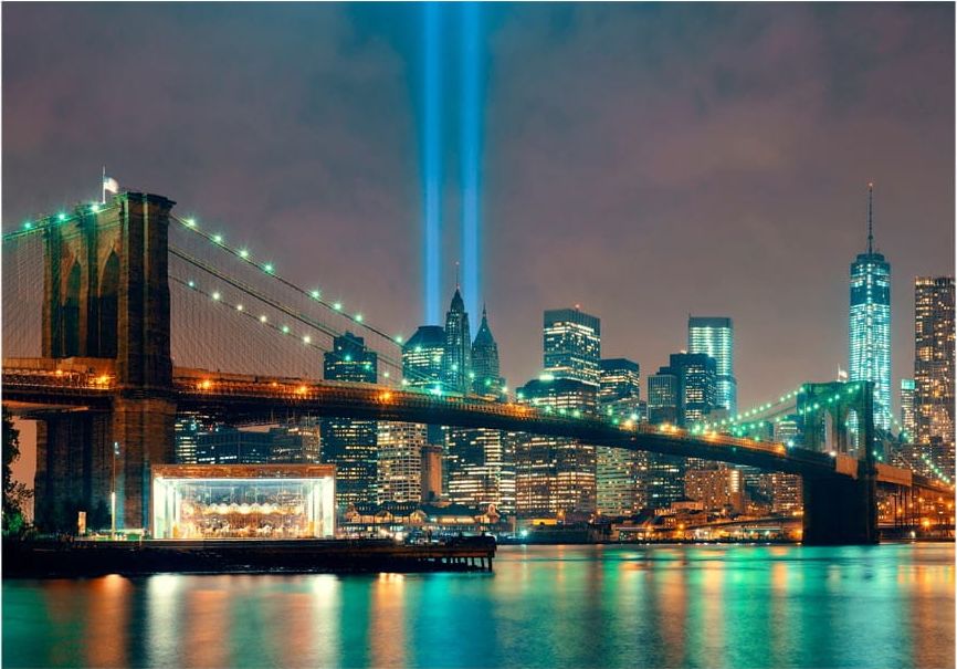 DecoNest Fototapeta - Swiatła Nowego Jorku - 100X70