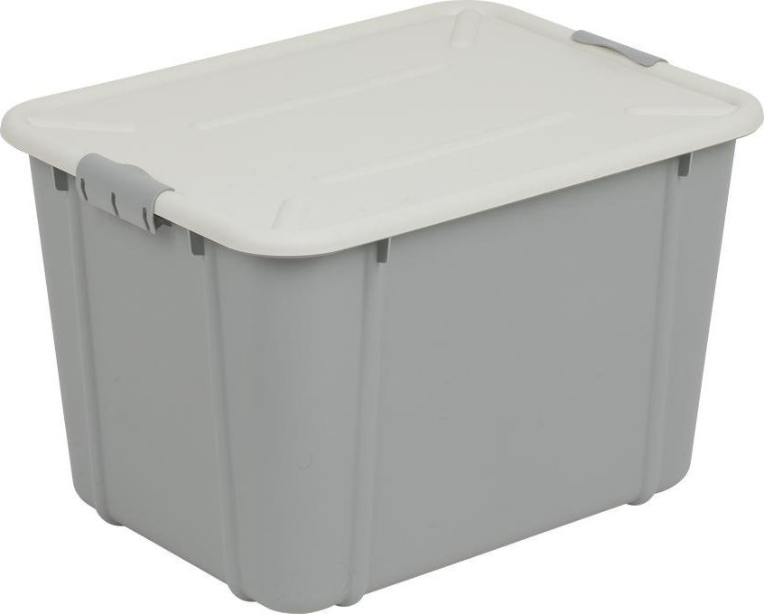 Branq BranQ - Pojemnik pudełko + pokrywka - 30 L - VELUR - jasnoszary - 7530