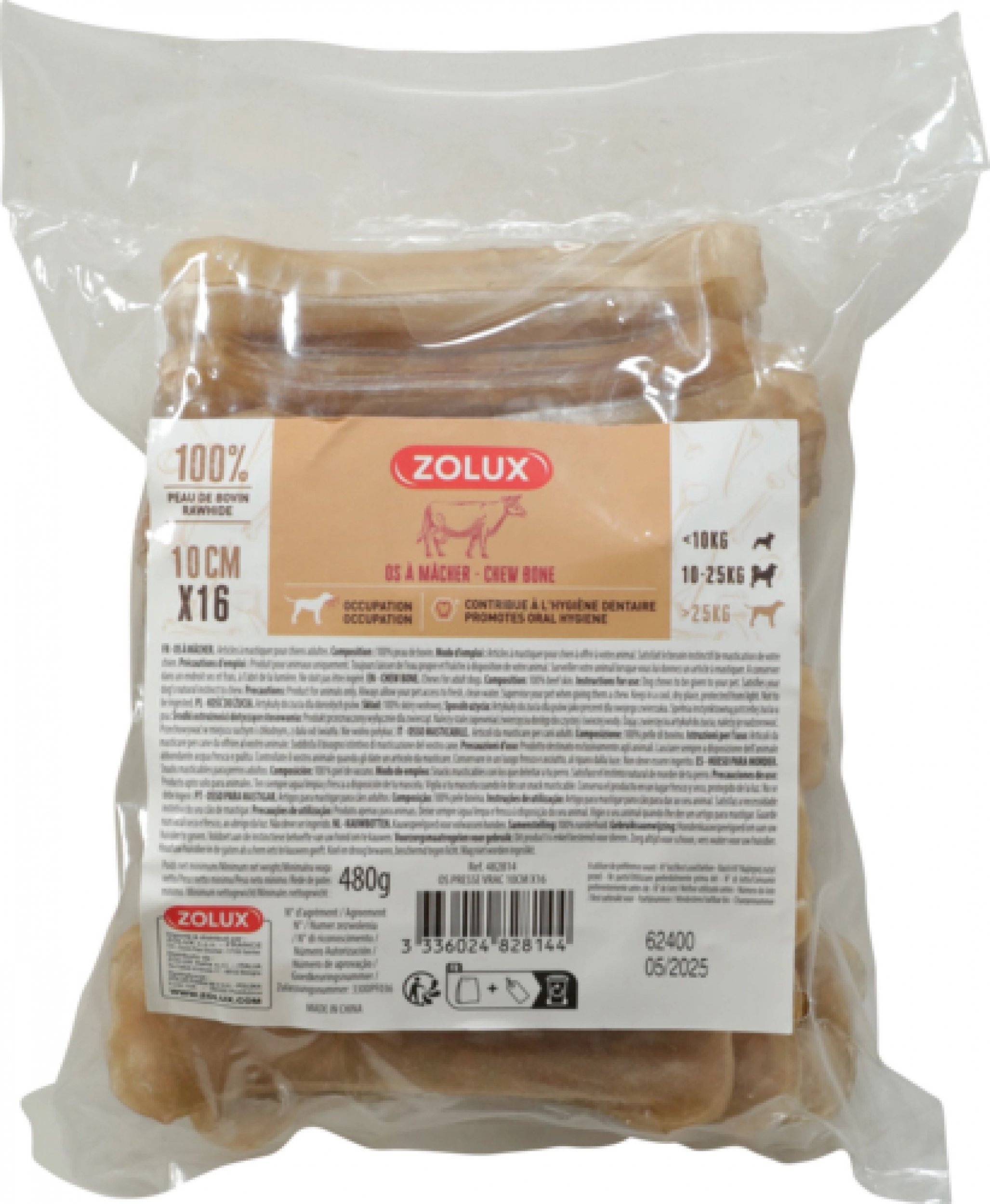 Zolux ZOLUX Kość prasowana 10 cm x 16