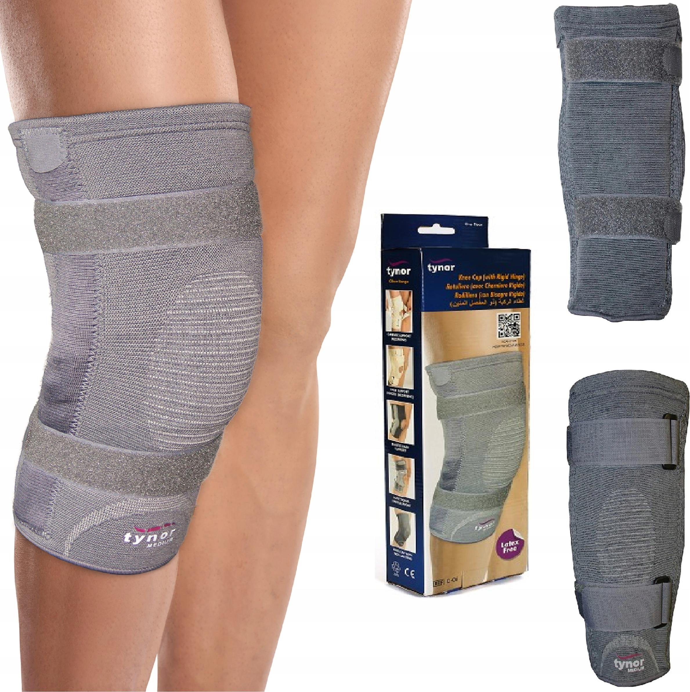 TYNOR ŚCIĄGACZ NA KOLANO Z SZYNAMI I ZAWIASAMI ORTEZA