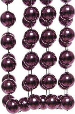 Kaemingk Sznur koralików girlanda na choinkę fioletowa 2,7 m