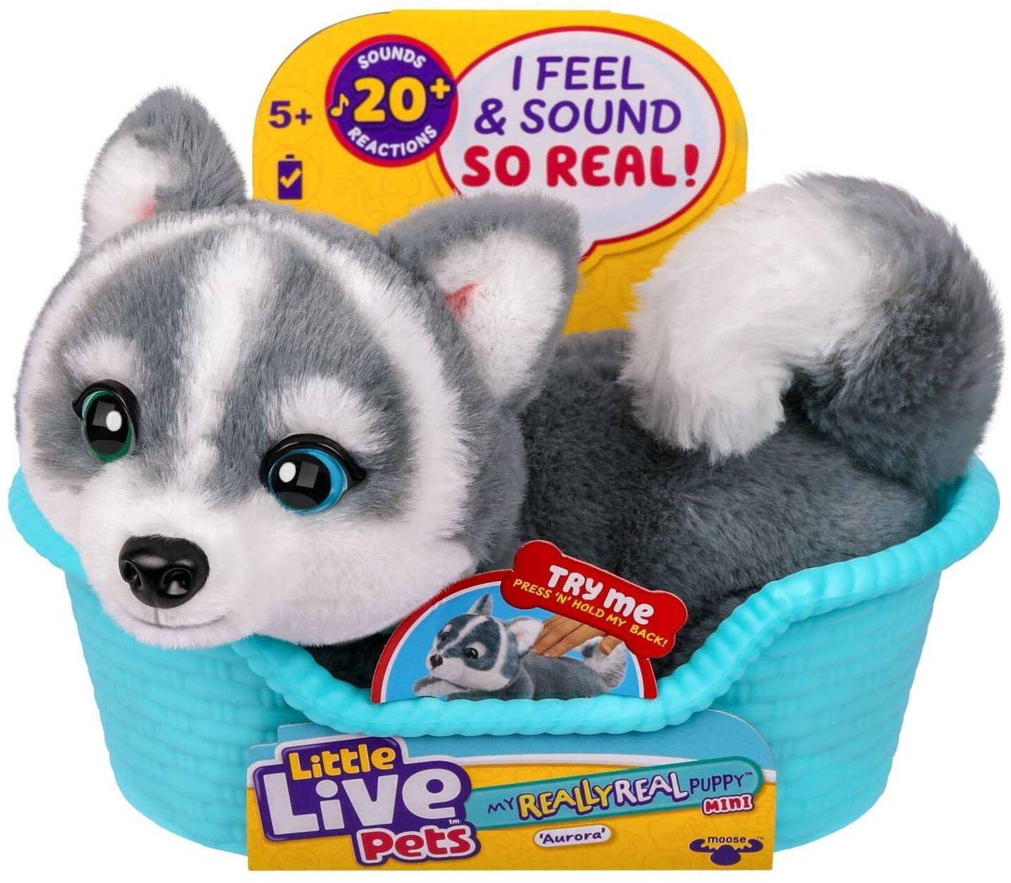 Little Live Pets Moose Toys My Really Real Puppy Mini's - Aurora Husky