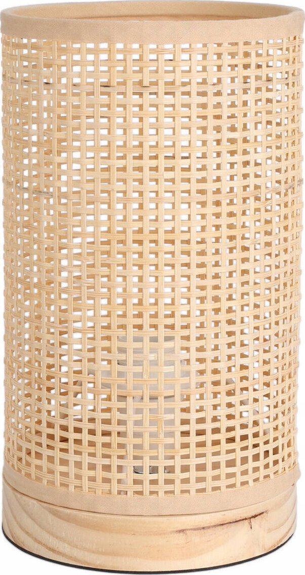 Home Styling Collection Lampa stołowa bambus, tuba, podstawa z drewna sosnowego, 13 x 23 cm
