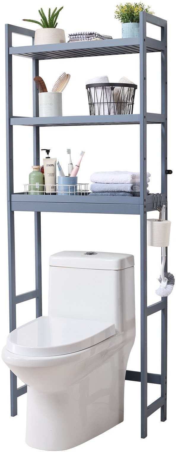 Szafka nad WC pralkę do łazienki półka regał 1,7 m Szara