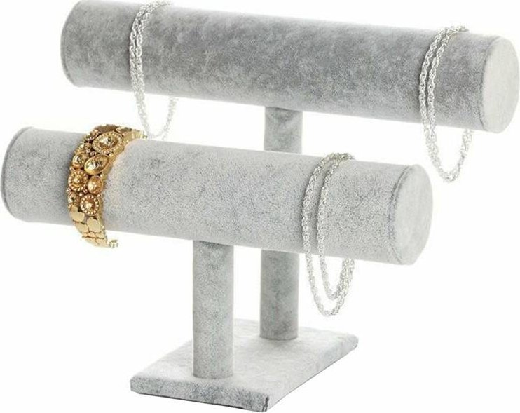 Aptel STOJAK na biżuterię ekspozytor na zegarki bransoletki wałek szary AG545D