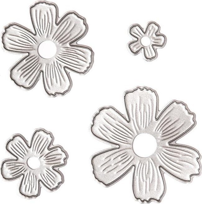 Zestaw wykrojników - Kwiaty 4szt