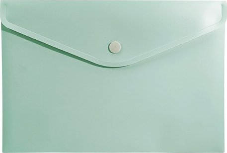 Biurfol Teczka kopertowa koperta na zatrzask A5 PP zielona soft touch BIURFOL