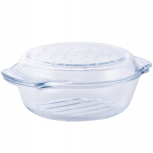 NACZYNIE ŻAROODPORNE OKRĄGŁE Z POKRYWĄ 1,8L GRILL&DROP