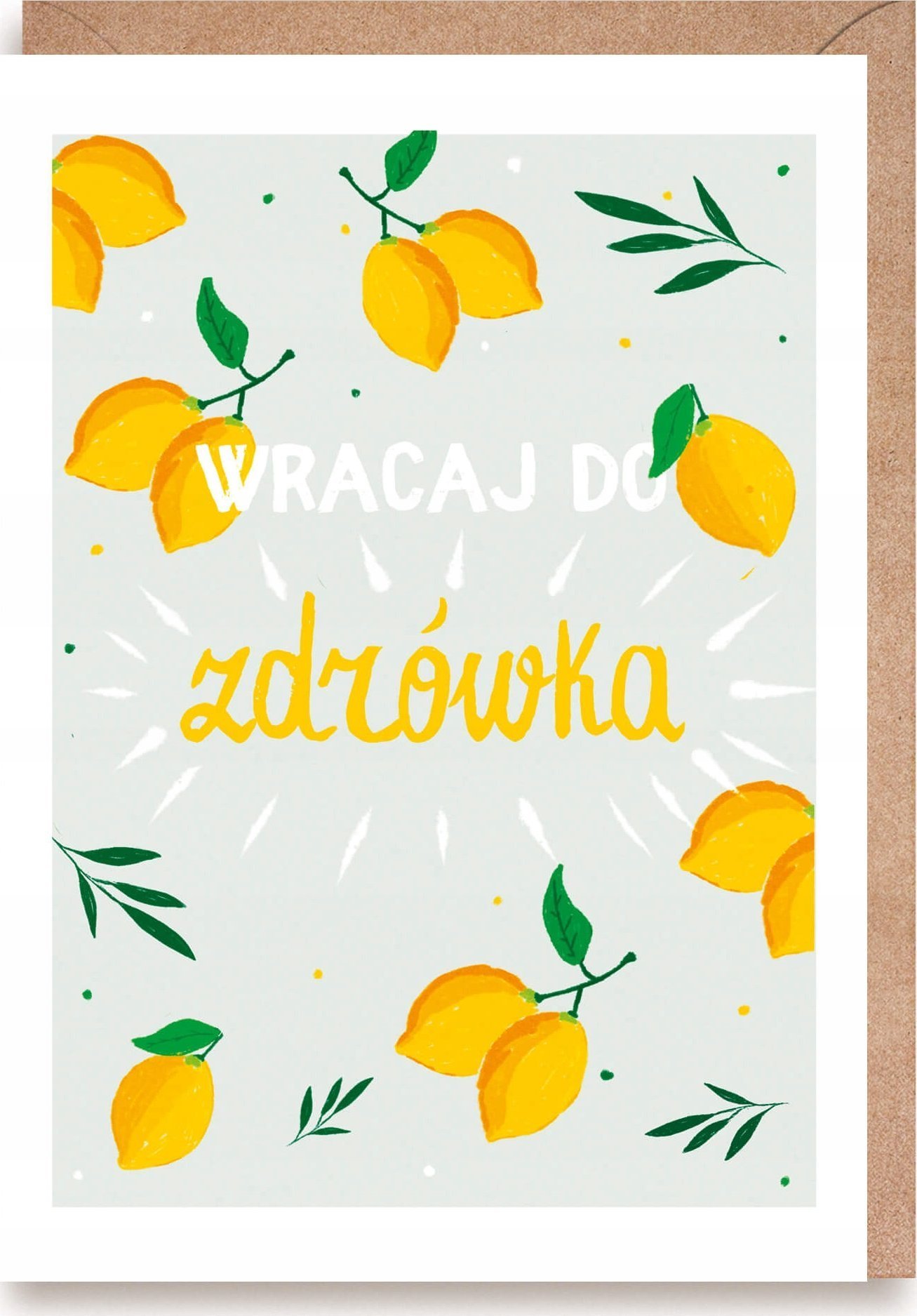 Teka Kartka okoliczno¶ciowa Życzenia zdrowia cytryny