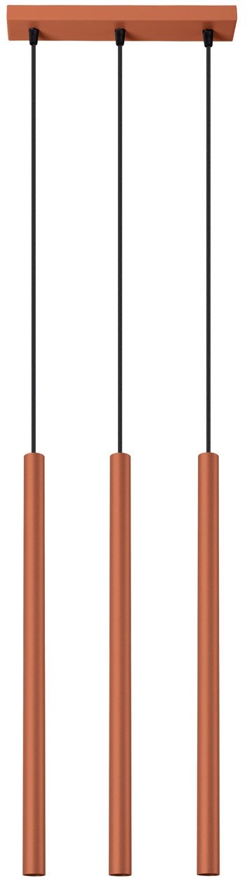 Lampa Wisząca Pastelo 3 Ochra Czerwona G9 Max 8W Ledw Sollux Lighting