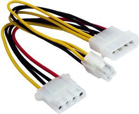 Gembird Molex x2 - ATX/EPS 4-pin, 0.15m, Wielokolorowy (CCPSU4)