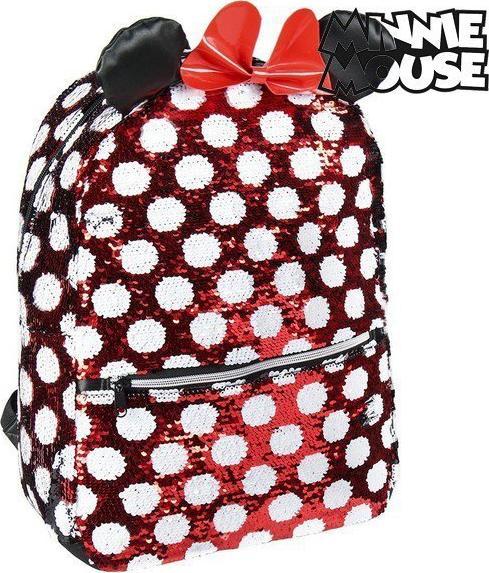Minnie Mouse Plecak szkolny Minnie Mouse Cekiny Czerwony Czarny