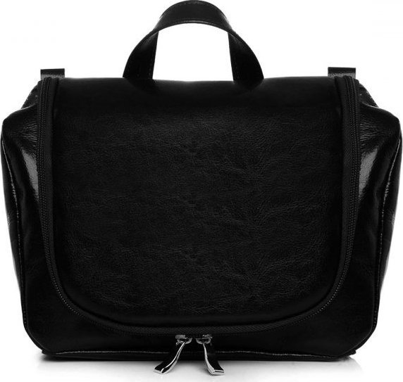 POLSKA SKÓRZANA KOSMETYCZKA SOLOME CZARNA