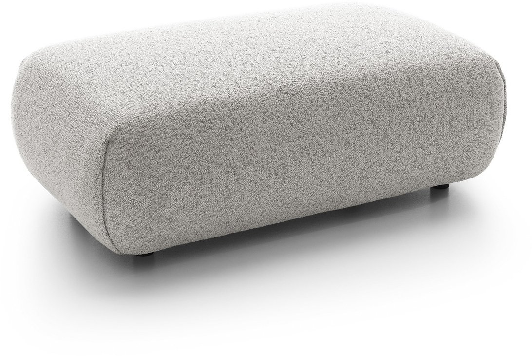 Pufa do narożnika VERNIO Puente 80 Jasno Szary Popiel plecionka z bawełną