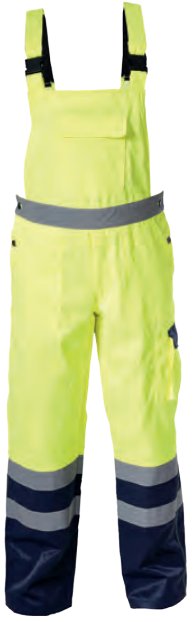 Lahti Pro Spodnie ogrodniczki ostrzegawcze letnie rozmiar XXXL żółte (L4110506)