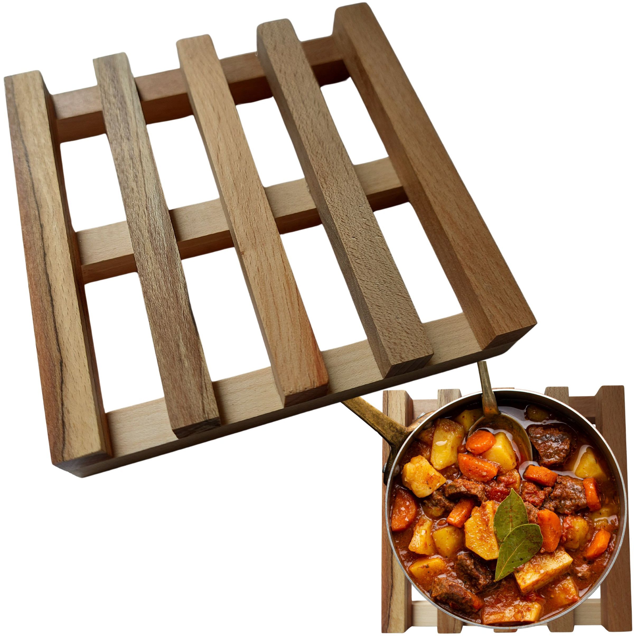 Podstawka Pod Garnek Kubek Drewniana Podkładka Pod Naczynia Chroniąca Blat