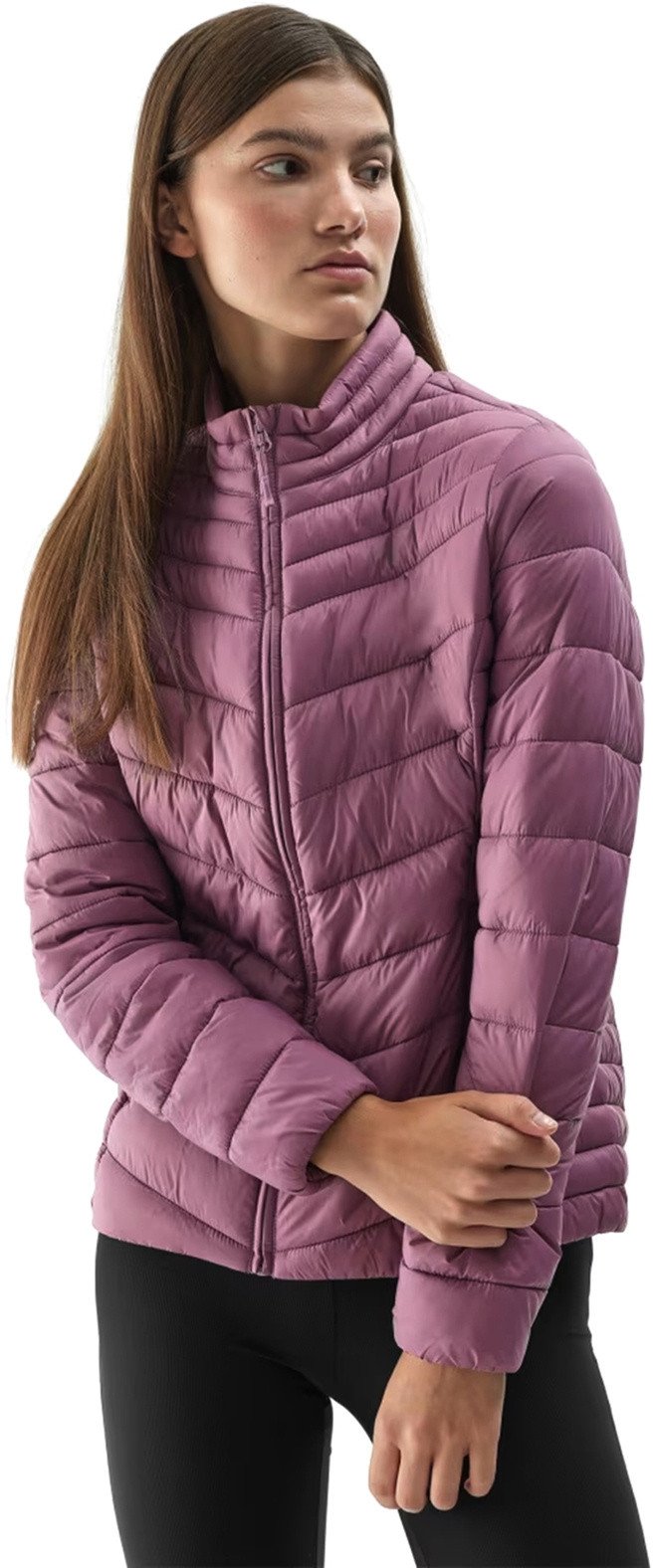 4f KURTKA PUCHOWA DAMSKA BEZ KAPTURA F224 4FAW23TDJAF224-53S