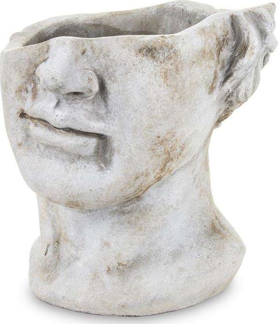 Pigmejka Osłonka doniczka antyk szara ceramika 19x20x18,5 uniwersalny