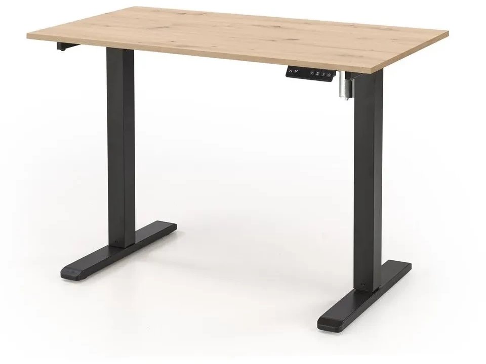Biurko B53 czarne/dąb artisan z regulacją wysokości HALMAR