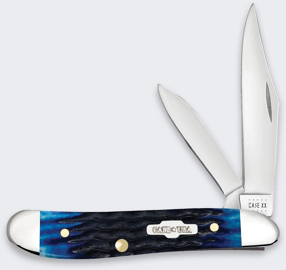 Nóż Składany Rogers Case Peanut SS Blue Bone