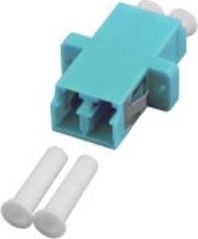 EFB Adapter LC/LC Duplex wielomodowy OM3/OM4, plastik/ceramiczna tuleja, Aqua