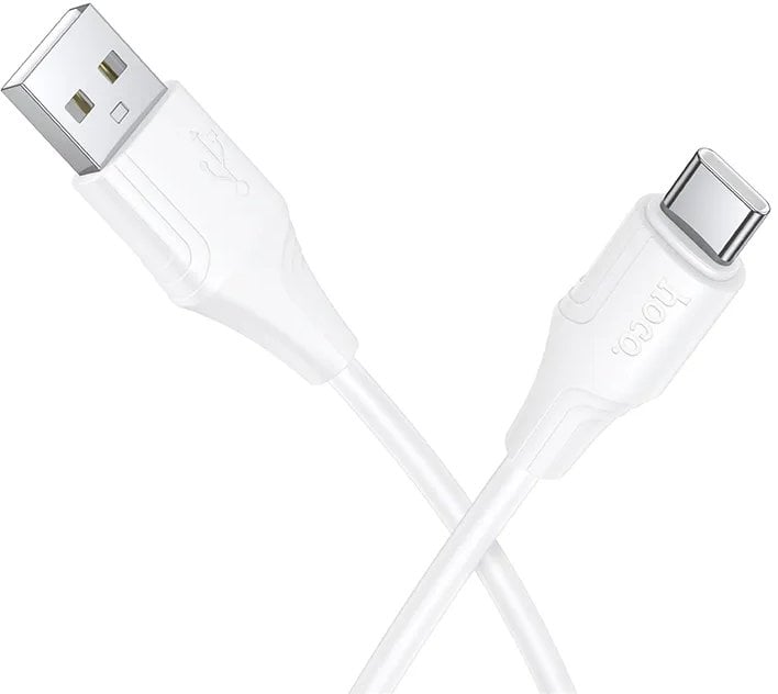 Kabel USB Hoco Kabel Silikonowy USB A do USB C 3A 1 m X124 biały