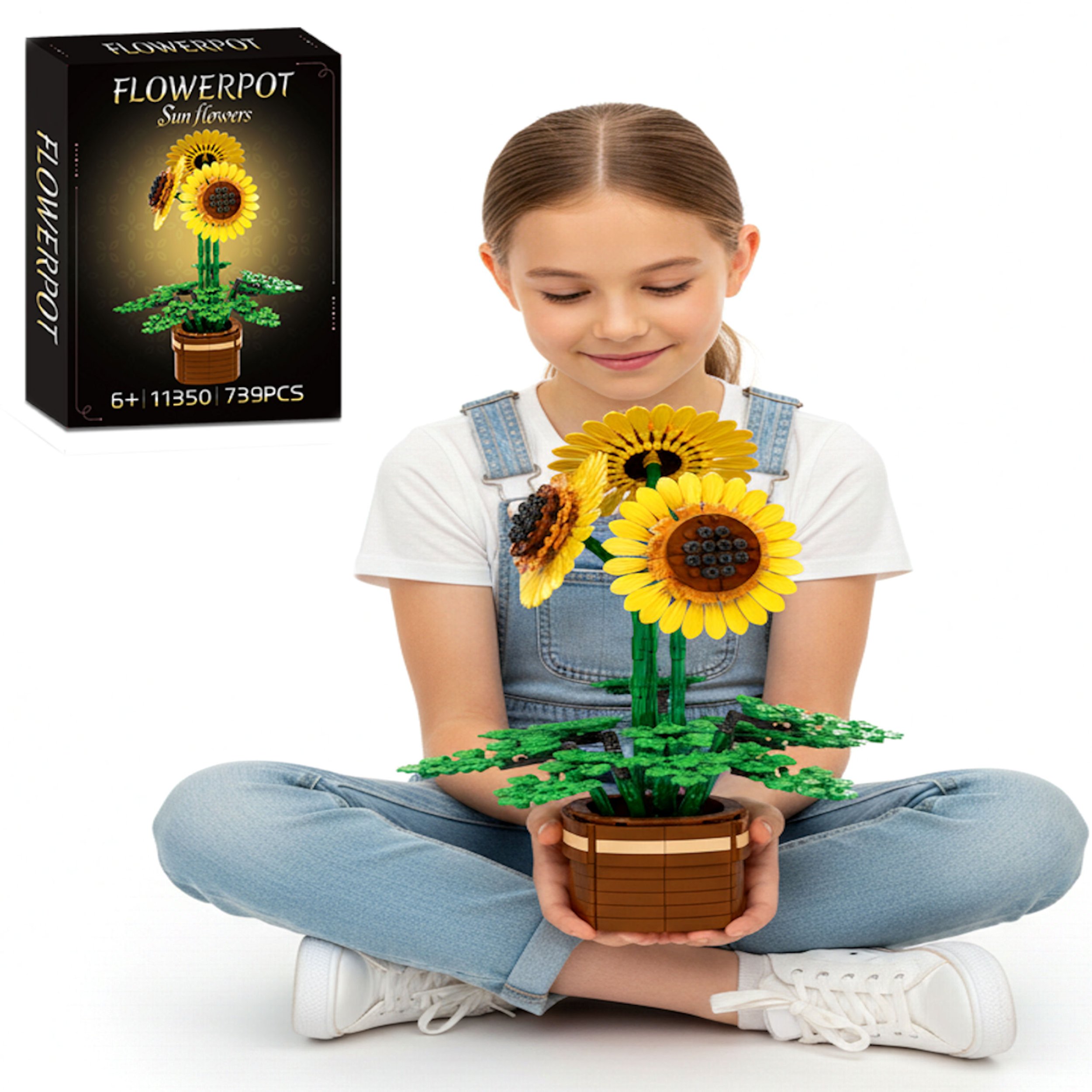 Coil klocki konstrukcyjne słoneczniki w donicy 739 el. elementów