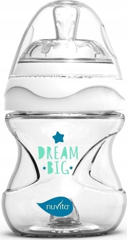 Nuvita Nuvita, Butelka szklana antykolkowa biała, 140ml