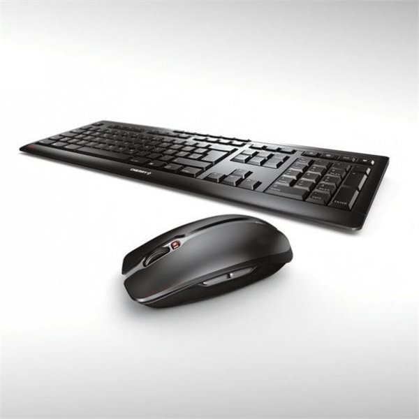 Klawiatura + mysz Cherry CHERRY Stream Desktop klawiatura RF Wireless AZERTY francuski Czarny