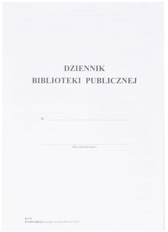 Dziennik biblioteki publicznej A4