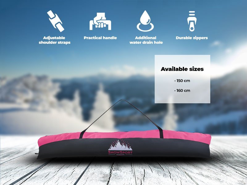 Snowsport Pokrowiec na narty Snowsport Ski Bag Pink 6in1 2022